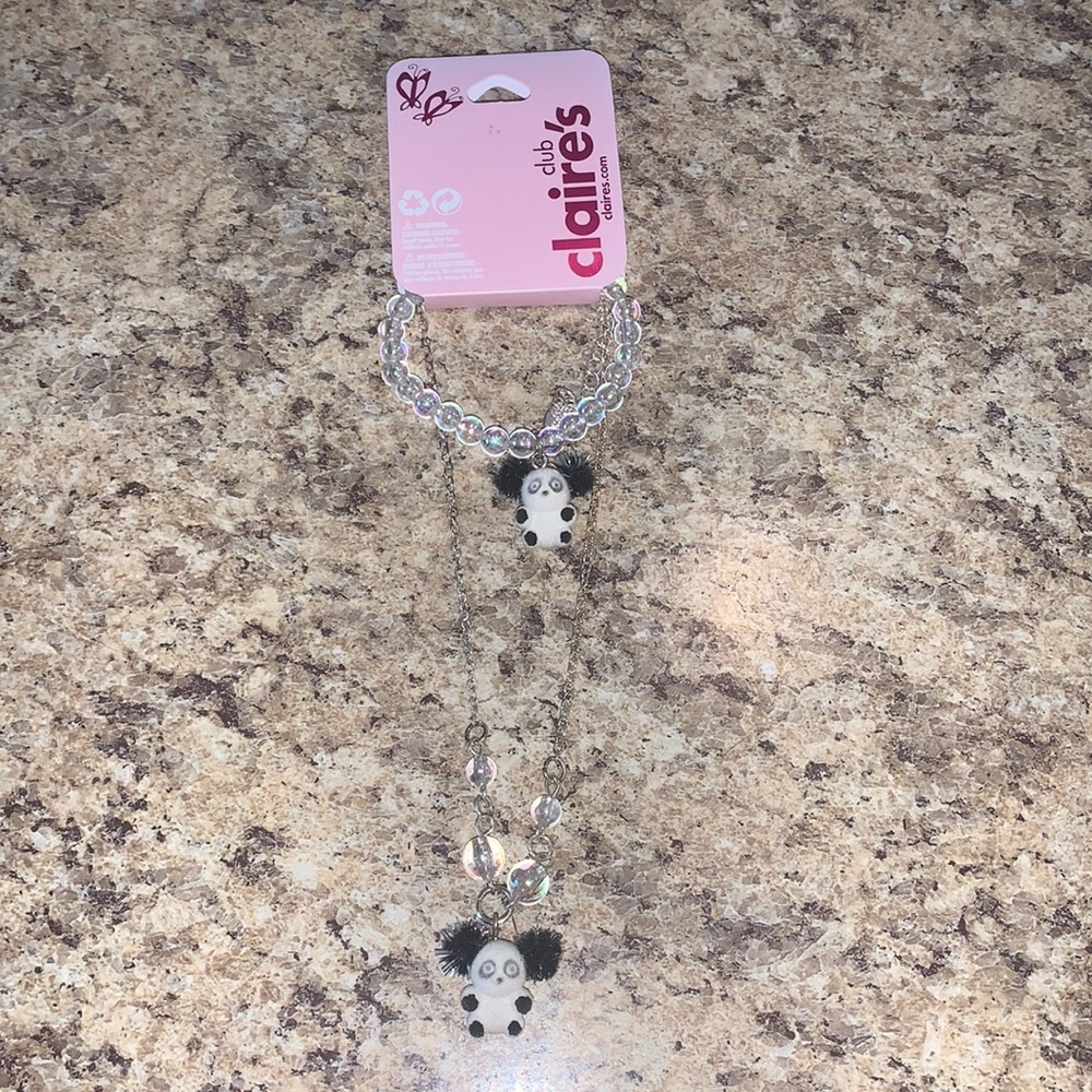 Panda Necklace and Bracelet Set